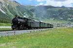 Rhtische Bahn
Bahnvestival Samedan und Pontresina vom 9./10. Juni 2018.
Dampfzug mit G 4/5 108 mit Baujahr 1904 auf der Fahrt nach Pontresina am 9. Juni 2018.
Foto: Walter Ruetsch
