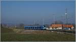 In weiten Kurven windet sich das Trasse der Strecken von Romont nach Vuisternens-devant- Romont, um die gut achzig Höhenmeter zu überwinden.