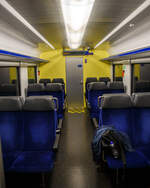 Innenraum des SBB NPZ Domino Triebwagens RBDe 560 DO 94 85 7 560 212-3 CH-SBB, hier am 02 August 2019 auf der Gotthardbahn.