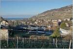 Der CEB MVR ABeh 2/6 7502  Blonay  beim Halt an der neuen Haltestelle Vevey Vignerons, welche Clies und Gilamont ablst und gegen den leider nicht erfolgreichen, aber krftigen Widerstand der Anwohner