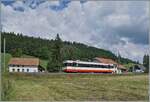 Der transN (ex cmn) BDe 4/4 N° 6 ist bei Les Coeudres als Regionalzug R 22 316 auf dem Weg nach Les Ponts de Martel. Diese Leistung ist eigentlich die Rückleistung als Leerfahrt des Schülerzugs R 22 317 von Les Ponts de Martel nach La Corbatières, welche im Fahrplan publiziert ist und genutzt werden kann, wobei ich gestern der einzigste Reisende war. Zudem hält der Zug nur in La Sagne. 27. Juni 2024