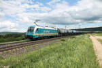 183 002 hat Treuchtlingen mit einem Kesselzug in Richtung Norden verlassen. 28.05.24