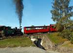 Die Kohle befeuerte BRB 6 fhrt um 9:45 Uhr zum Brienzer Rothorn hinauf.