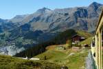   Exklusiv in 1200 Pixel:   Wir sind am 02.10.2011 mit der längsten durchgehenden Zahnradbahn der Welt, der Wengernalpbahn (WAB), unterwegs zur Kleinen Scheidegg.