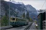 Der WAB BDeh 4/4 108 in Lauterbrunnen .