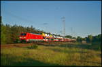 DB Cargo 189 005-2 fuhr mit neuen Autos am 27.05.2017 durch die Berliner Wuhlheide