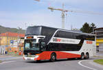 wien-oebb-postbus-gmbh/603132/setra-431-dt-vom-ovv-obersterreichischer Setra 431 DT vom OVV (Obersterreichischer Verkehrsverbund)in Krems.