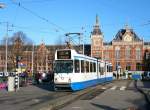 GVBA TW 822 Middentoegangsbrug, Amsterdam 10-12-2014.