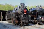 Ex-CSD 354 195 steht am 11 Mai 2024 ins Eisenbahnmuseum von Luzna u Rakovnika.