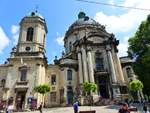 Der Dominikaner Dom, Museynaplatz, Lviv, Ukraine 24-05-2018.