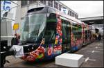 Diese bunte Tram verkehrt seit August 2014 in Pays d'Aubagne auf einer 2,7 km langen Strecke.